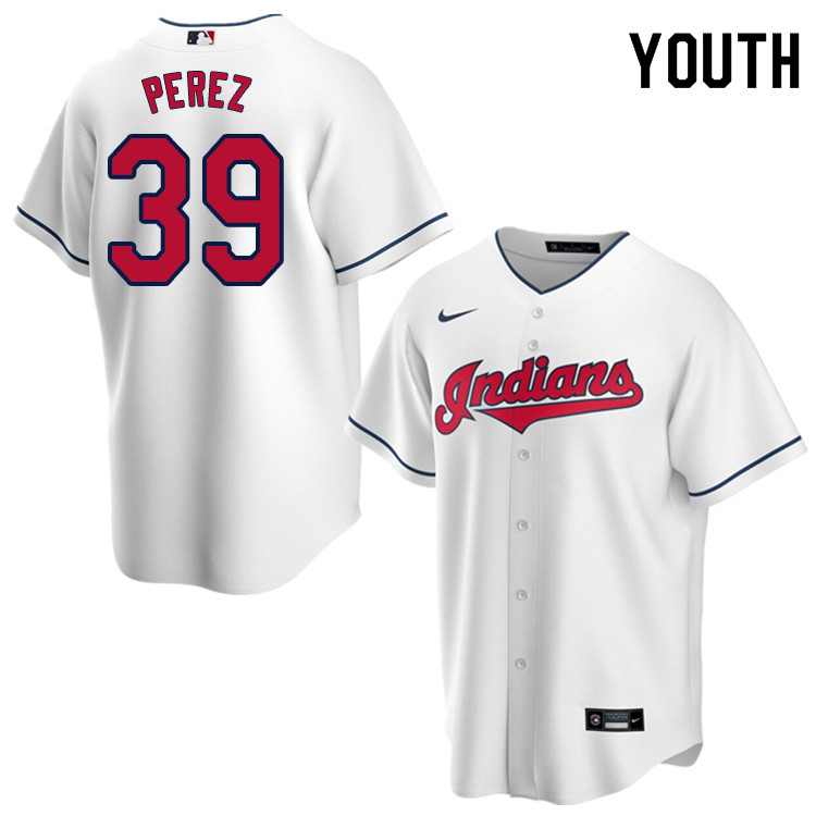 Nike Youth #39 Oliver Perez Cleveland Indians Baseball Jerseys Sale-White